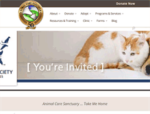 Tablet Screenshot of animalcaresanctuary.org